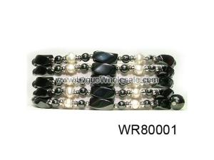 36inch Pearl High Power Black Magnetic Hematite beads Pearl Bracelet Necklace Jewelry All in One Set
